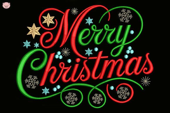 Download Merry Christmas Embroidery Design - Merry Collection