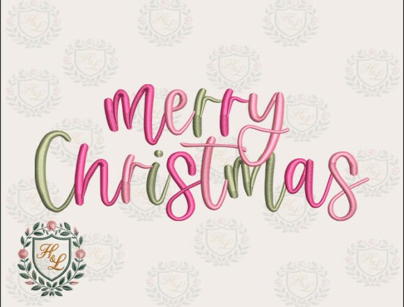 Download Girly Merry Christmas Embroidery Files - Merry Collection